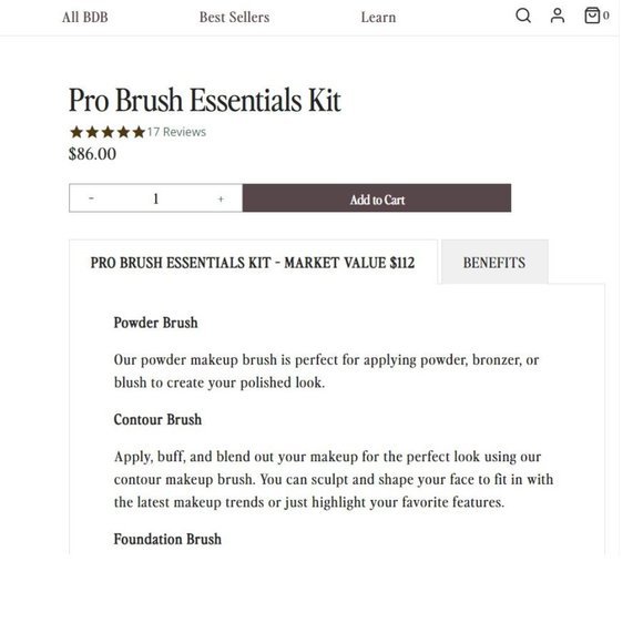 Brand New - NEVER USED - Pro Brush Essentials Kit - Picture 5 of 5